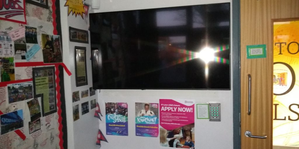 Sedao digital signage solution installed by Link ICT in a school.