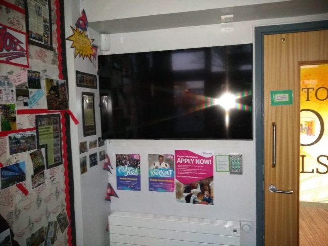 Sedao digital signage solution installed by Link ICT in a school.