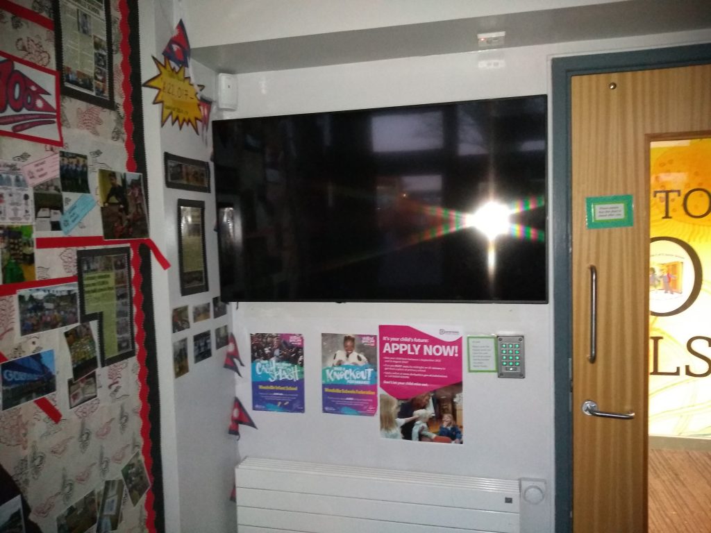 Sedao digital signage solution installed by Link ICT in a school.